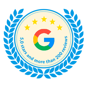 ausgezeichnete 5,0 Sterne bei über 200 Google-Bewertungen